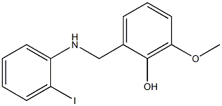 2-{[(2-iodophenyl)amino]methyl}-6-methoxyphenol Struktur