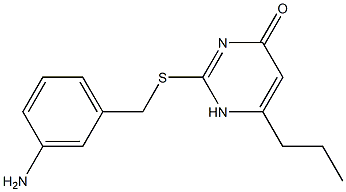 2-{[(3-aminophenyl)methyl]sulfanyl}-6-propyl-1,4-dihydropyrimidin-4-one,,结构式