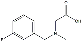 2-{[(3-fluorophenyl)methyl](methyl)amino}acetic acid Struktur