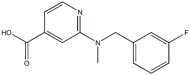 2-{[(3-fluorophenyl)methyl](methyl)amino}pyridine-4-carboxylic acid Struktur