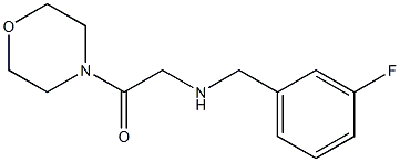 2-{[(3-fluorophenyl)methyl]amino}-1-(morpholin-4-yl)ethan-1-one 化学構造式