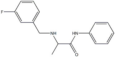 2-{[(3-fluorophenyl)methyl]amino}-N-phenylpropanamide Struktur