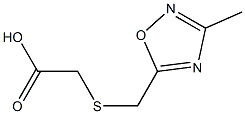 2-{[(3-methyl-1,2,4-oxadiazol-5-yl)methyl]sulfanyl}acetic acid Struktur
