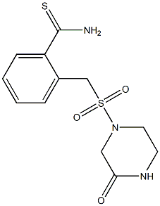 2-{[(3-oxopiperazine-1-)sulfonyl]methyl}benzene-1-carbothioamide Structure