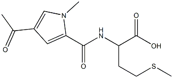 2-{[(4-acetyl-1-methyl-1H-pyrrol-2-yl)carbonyl]amino}-4-(methylthio)butanoic acid,,结构式