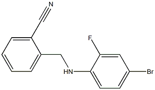  2-{[(4-bromo-2-fluorophenyl)amino]methyl}benzonitrile