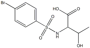 2-{[(4-bromophenyl)sulfonyl]amino}-3-hydroxybutanoic acid,,结构式