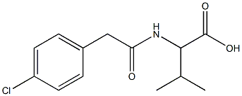 2-{[(4-chlorophenyl)acetyl]amino}-3-methylbutanoic acid 化学構造式