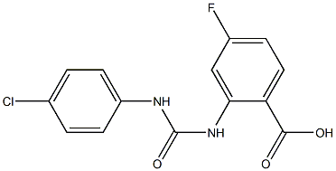 2-{[(4-chlorophenyl)carbamoyl]amino}-4-fluorobenzoic acid,,结构式