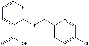 2-{[(4-chlorophenyl)methyl]sulfanyl}pyridine-3-carboxylic acid 化学構造式