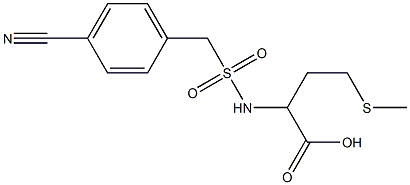 2-{[(4-cyanophenyl)methane]sulfonamido}-4-(methylsulfanyl)butanoic acid 结构式