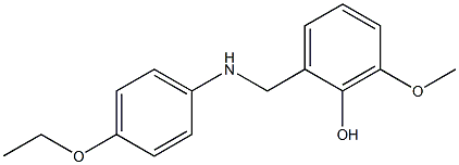 2-{[(4-ethoxyphenyl)amino]methyl}-6-methoxyphenol Struktur