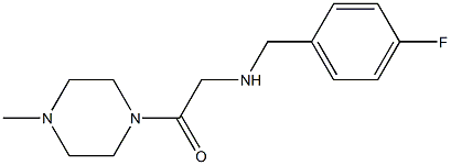2-{[(4-fluorophenyl)methyl]amino}-1-(4-methylpiperazin-1-yl)ethan-1-one Struktur