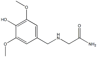 2-{[(4-hydroxy-3,5-dimethoxyphenyl)methyl]amino}acetamide Struktur
