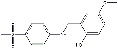 2-{[(4-methanesulfonylphenyl)amino]methyl}-4-methoxyphenol,,结构式