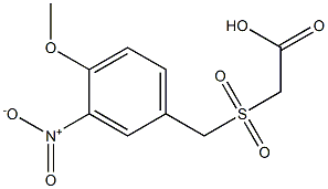 2-{[(4-methoxy-3-nitrophenyl)methane]sulfonyl}acetic acid,,结构式