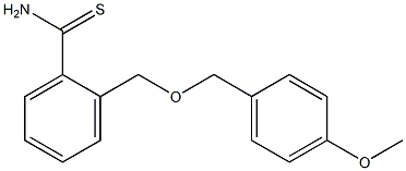 2-{[(4-methoxyphenyl)methoxy]methyl}benzene-1-carbothioamide Structure