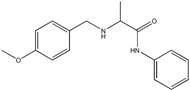 2-{[(4-methoxyphenyl)methyl]amino}-N-phenylpropanamide Structure
