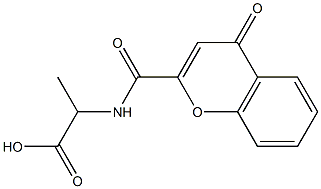 2-{[(4-oxo-4H-chromen-2-yl)carbonyl]amino}propanoic acid Struktur