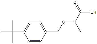 2-{[(4-tert-butylphenyl)methyl]sulfanyl}propanoic acid Struktur