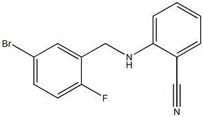 2-{[(5-bromo-2-fluorophenyl)methyl]amino}benzonitrile 结构式