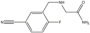 2-{[(5-cyano-2-fluorophenyl)methyl]amino}acetamide 结构式