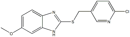 2-{[(6-chloropyridin-3-yl)methyl]sulfanyl}-6-methoxy-1H-1,3-benzodiazole 结构式