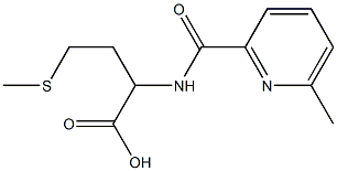 2-{[(6-methylpyridin-2-yl)carbonyl]amino}-4-(methylthio)butanoic acid Structure