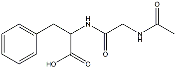 2-{[(acetylamino)acetyl]amino}-3-phenylpropanoic acid Struktur