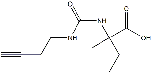 2-{[(but-3-ynylamino)carbonyl]amino}-2-methylbutanoic acid Structure