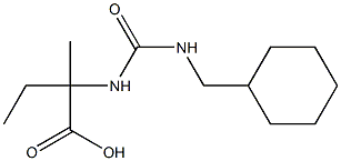 2-{[(cyclohexylmethyl)carbamoyl]amino}-2-methylbutanoic acid,,结构式