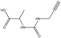 2-{[(prop-2-ynylamino)carbonyl]amino}propanoic acid Struktur