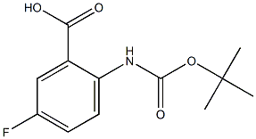 2-{[(tert-butoxy)carbonyl]amino}-5-fluorobenzoic acid,,结构式