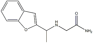 2-{[1-(1-benzofuran-2-yl)ethyl]amino}acetamide,,结构式