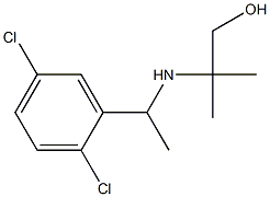 2-{[1-(2,5-dichlorophenyl)ethyl]amino}-2-methylpropan-1-ol Struktur