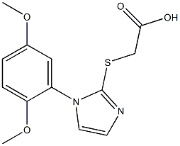 2-{[1-(2,5-dimethoxyphenyl)-1H-imidazol-2-yl]sulfanyl}acetic acid Structure