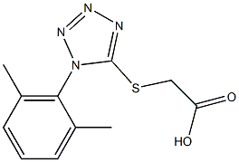 2-{[1-(2,6-dimethylphenyl)-1H-1,2,3,4-tetrazol-5-yl]sulfanyl}acetic acid,,结构式