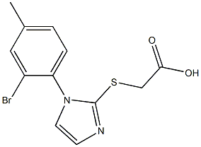 2-{[1-(2-bromo-4-methylphenyl)-1H-imidazol-2-yl]sulfanyl}acetic acid|
