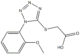 2-{[1-(2-methoxyphenyl)-1H-1,2,3,4-tetrazol-5-yl]sulfanyl}acetic acid 化学構造式