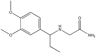 2-{[1-(3,4-dimethoxyphenyl)propyl]amino}acetamide 化学構造式