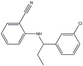 2-{[1-(3-chlorophenyl)propyl]amino}benzonitrile Structure