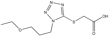 2-{[1-(3-ethoxypropyl)-1H-1,2,3,4-tetrazol-5-yl]sulfanyl}acetic acid Structure