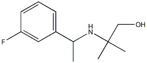 2-{[1-(3-fluorophenyl)ethyl]amino}-2-methylpropan-1-ol 结构式