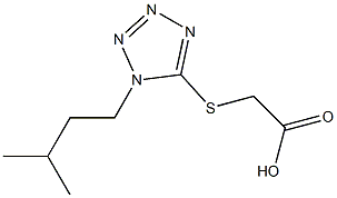 2-{[1-(3-methylbutyl)-1H-1,2,3,4-tetrazol-5-yl]sulfanyl}acetic acid,,结构式
