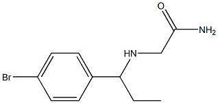 2-{[1-(4-bromophenyl)propyl]amino}acetamide Struktur