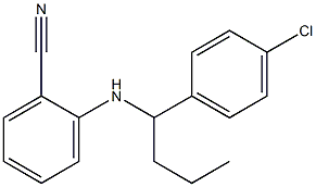2-{[1-(4-chlorophenyl)butyl]amino}benzonitrile Struktur
