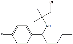 2-{[1-(4-fluorophenyl)pentyl]amino}-2-methylpropan-1-ol 化学構造式