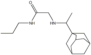 2-{[1-(adamantan-1-yl)ethyl]amino}-N-propylacetamide 化学構造式
