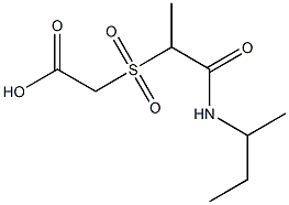 2-{[1-(butan-2-ylcarbamoyl)ethane]sulfonyl}acetic acid,,结构式