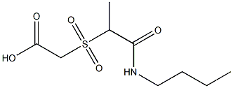 2-{[1-(butylcarbamoyl)ethane]sulfonyl}acetic acid Structure